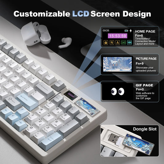 YUNZII IF99 QMK/VIA Full Size Wireless Mechanical Keyboard