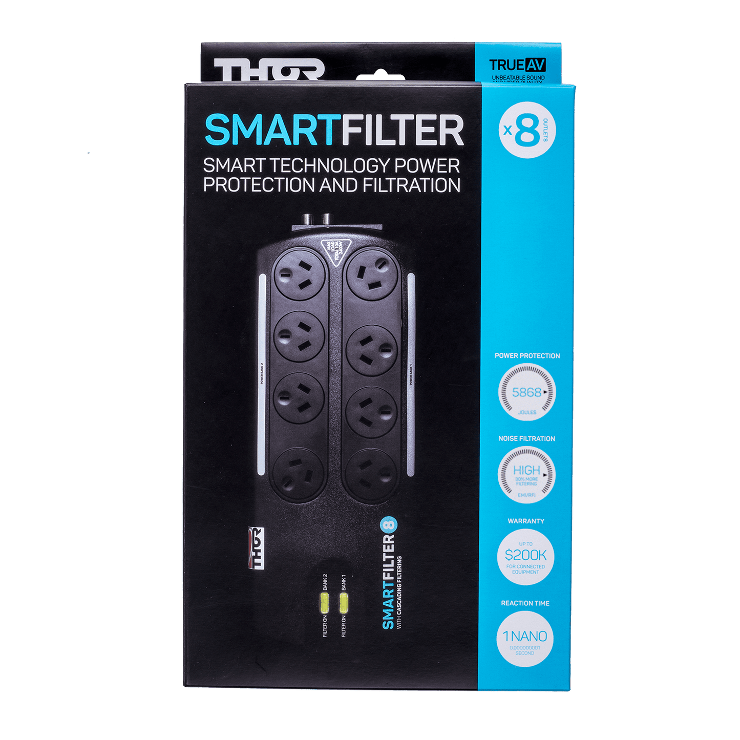 Thor B8+ – 8 Way Surge Protector with Advanced Filtration