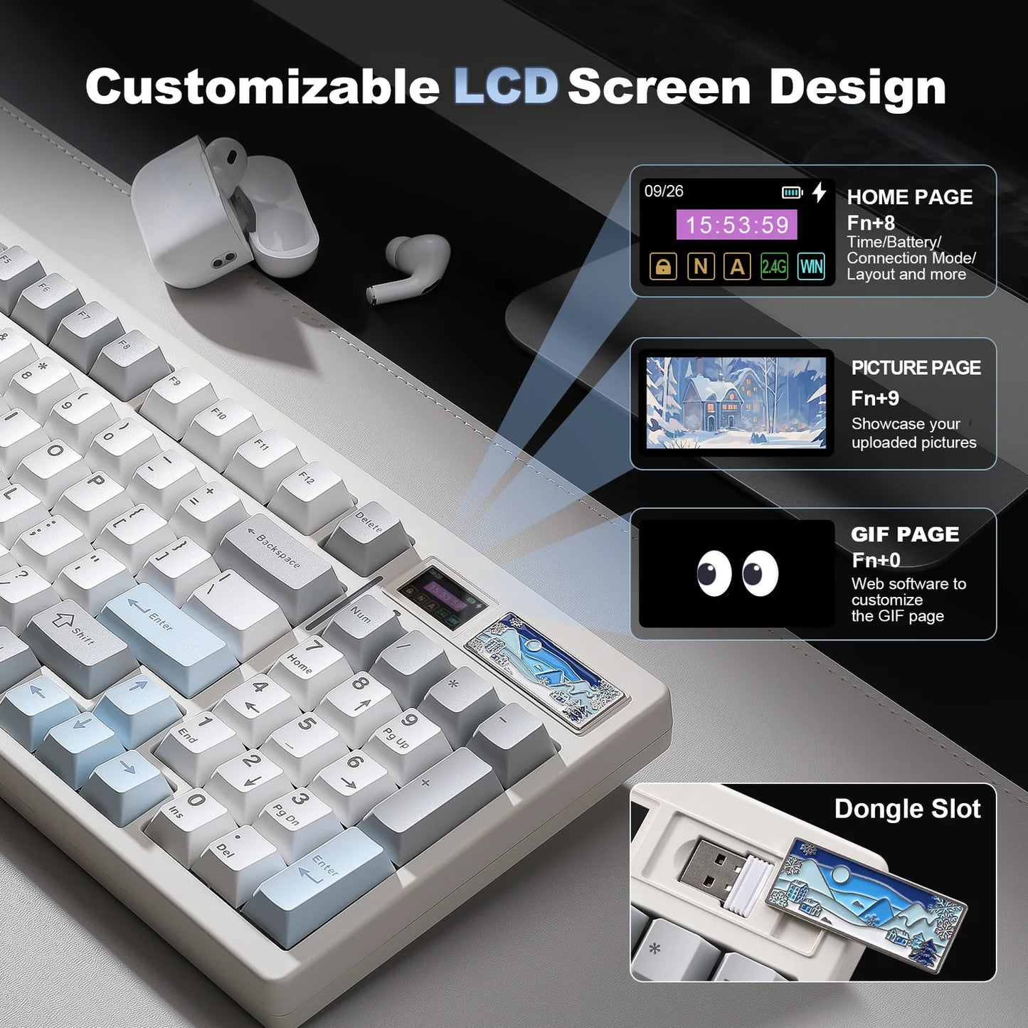 YUNZII IF99 QMK/VIA Full Size Wireless Mechanical Keyboard